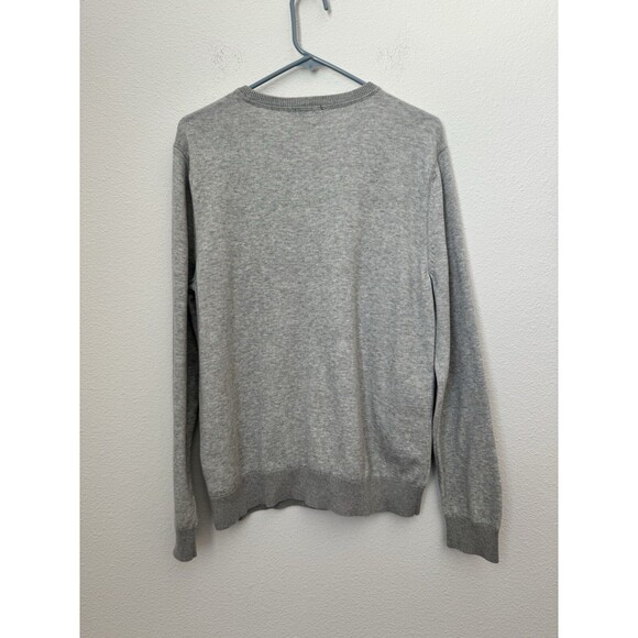 Express Women's Light Gray Long Sleeve Pullover Sweater 100% Cotton Size Large - Picture 2 of 11